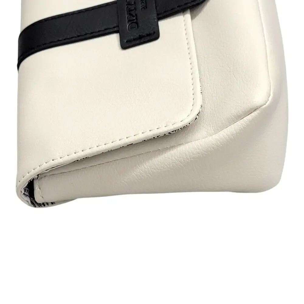Diptyque Qatar Airways Amenity Bag Pouch Clutch White Faux Leather Makeup Case